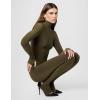 Norma Kamali Women’s Long Sleeve Slim Fit Turtle Catsuit W/Footie(Bark)