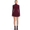 Norma Kamali Women’s Side Stripe Pleated Pickleball Skirt(Plum/Dark Emerald)