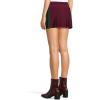 Norma Kamali Women’s Side Stripe Pleated Pickleball Skirt(Plum/Dark Emerald)