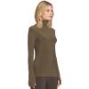 Norma Kamali Women’s Slim Fit Long Sleeve Turtle Top(Bark)