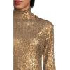 Norma Kamali Women’s Slim Fit Long Sleeve Turtle Top(Bronze)