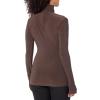 Norma Kamali Women’s Slim Fit Long Sleeve Turtle Top(Chocolate)