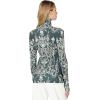 Norma Kamali Women’s Slim Fit Long Sleeve Turtle Top(Dark Jewels)