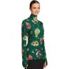 Norma Kamali Women’s Slim Fit Long Sleeve Turtle Top(Floral Green Multi)