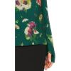 Norma Kamali Women’s Slim Fit Long Sleeve Turtle Top(Floral Green Multi)