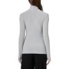 Norma Kamali Women’s Slim Fit Long Sleeve Turtle Top(Grey)