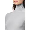Norma Kamali Women’s Slim Fit Long Sleeve Turtle Top(Grey)