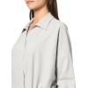 Norma Kamali womens Super Oversized Boyfriend Nk Shirt Bodysuit(Light Heather Grey)