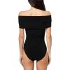 Sleeveless Cowl Neck Hooded Bodysuit(Black)