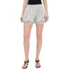 Norma Kamali Women’s Boyfriend Puff Shorts(Light Heather Grey)