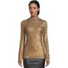 Norma Kamali Women’s Slim Fit Long Sleeve Turtle Top(Bronze)