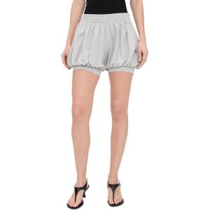 Norma Kamali Women’s Boyfriend Puff Shorts(Light Heather Grey)