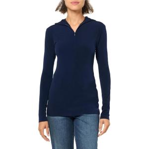Norma Kamali Women’s Slim Fit Long Sleeve Turtle Top(True Navy)