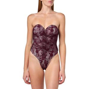 Norma Kamali Women’s Slinky Marissa One Piece(Plum St Lace/White)