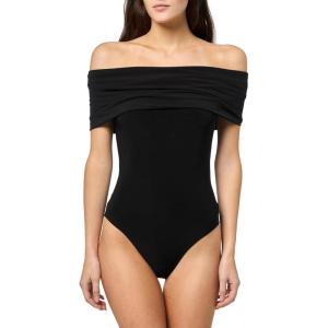 Sleeveless Cowl Neck Hooded Bodysuit(Black)