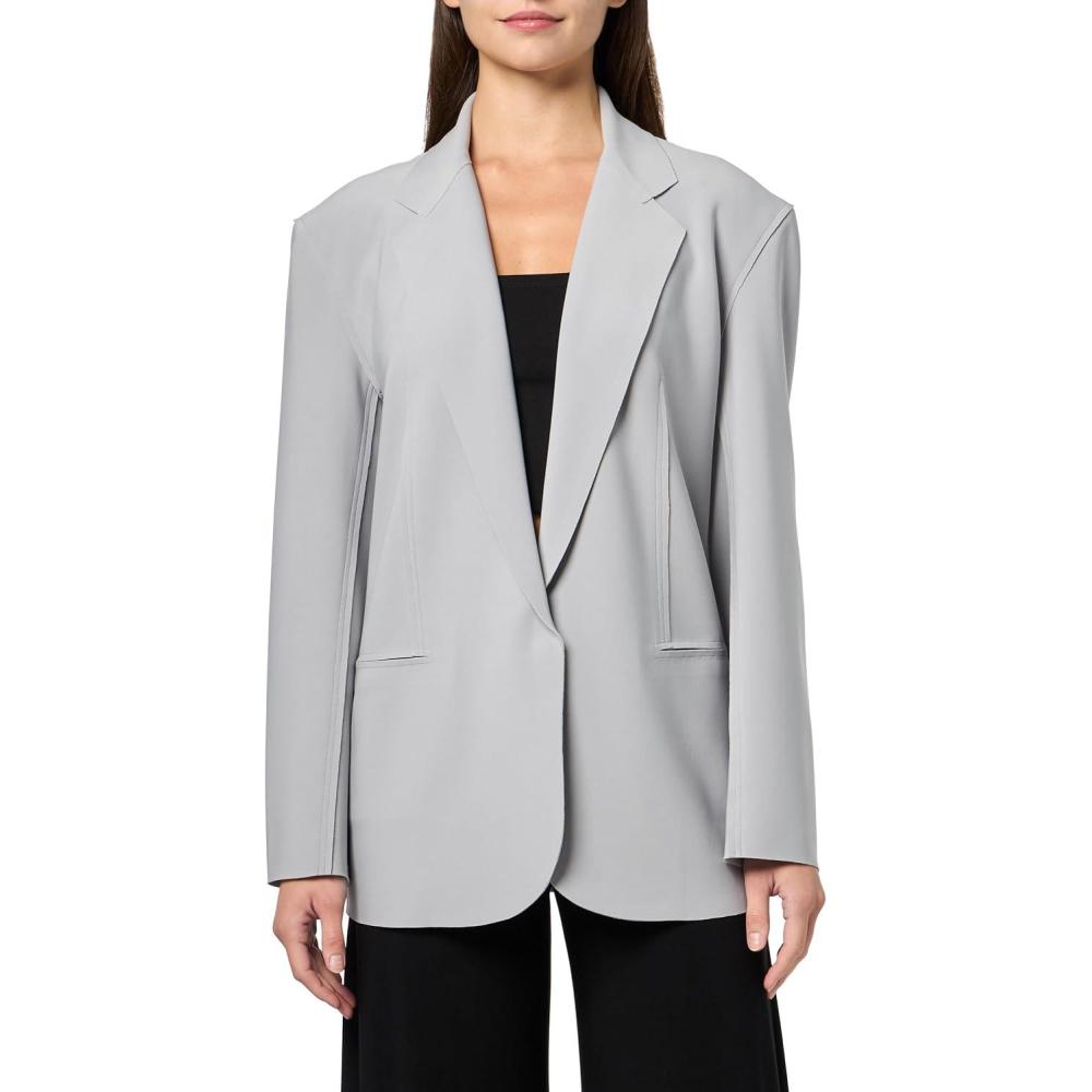 image:imageNorma Kamali Mens Oversized Single Breasted JacketGrey