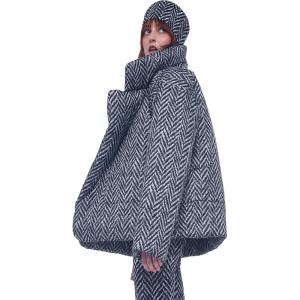 Norma Kamali Women’s Coat(Large Herringbone Tweed)