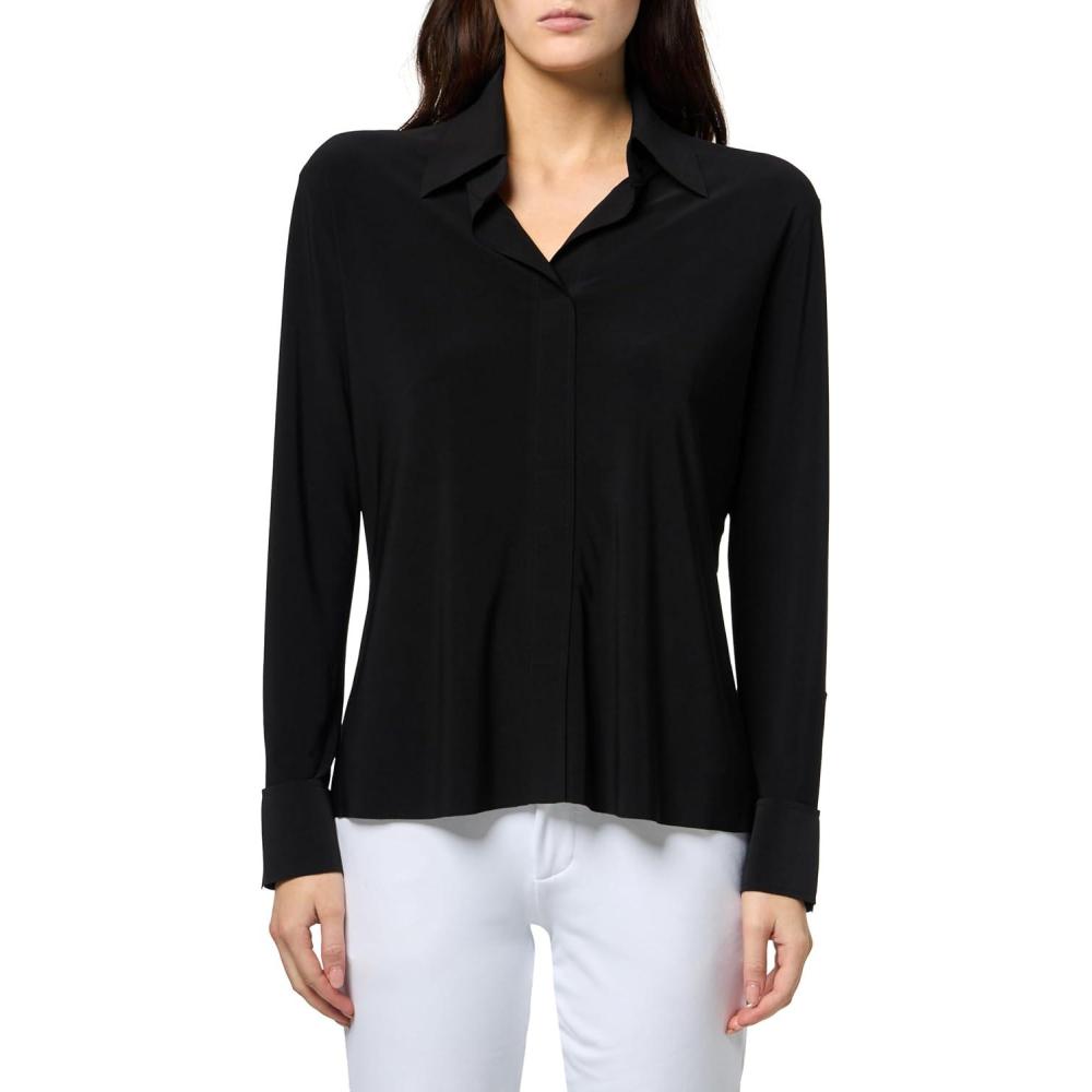 image:imageNorma Kamali Womens Nk Shirt WCollar Stand 26Black
