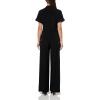 Norma Kamali Women’s Geralyn Short Sleeve Jumpsuit(Black)