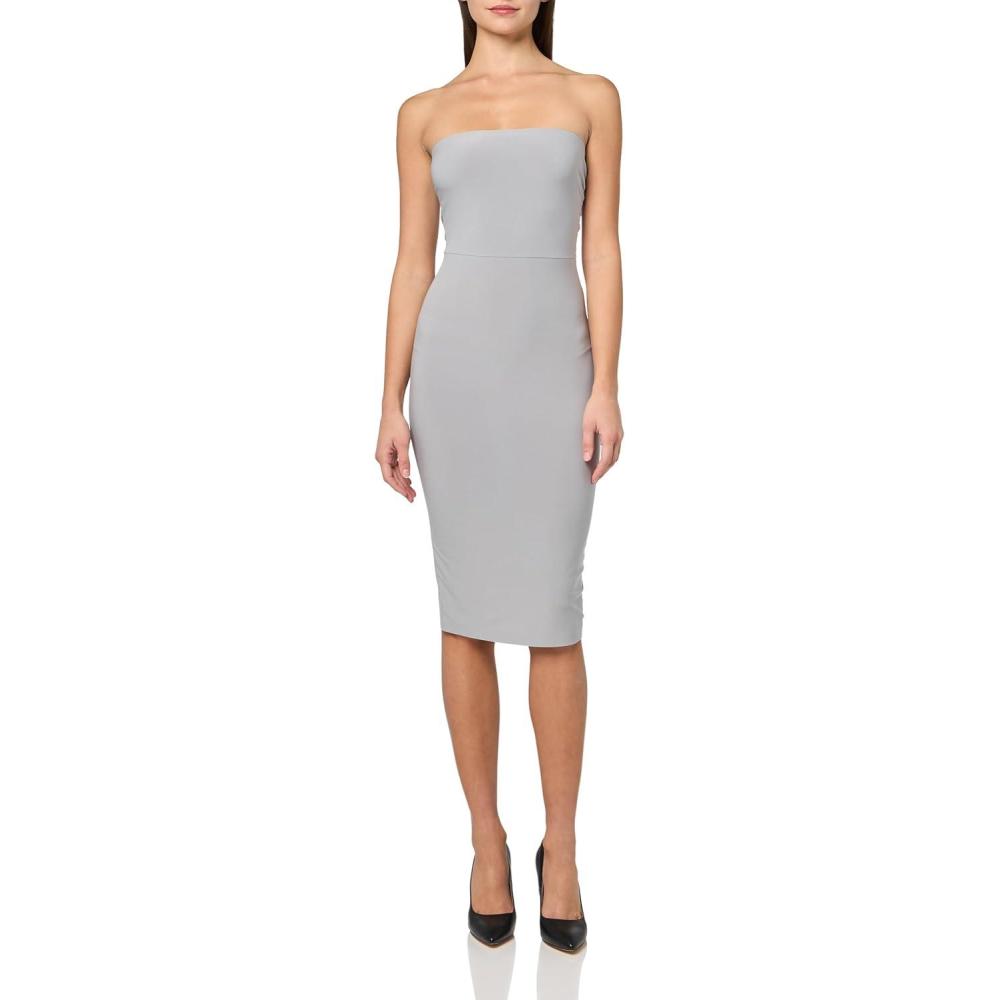 image:imageNorma Kamali Womens Strapless Dress to Knee 26Grey