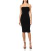 Norma Kamali Women’s Strapless Dress to Knee (26)(Black)
