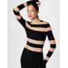 Norma Kamali Women’s Spliced Dress Fishtail Gown(Black/Nude Mesh)