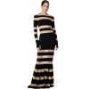Norma Kamali Women’s Spliced Dress Fishtail Gown(Black/Nude Mesh)