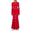 Norma Kamali Women’s Spliced Dress Fishtail Gown(Tiger Red/Tiger Red)