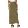 Norma Kamali Womens Side Slit Long Skirt(Military)