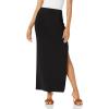 Norma Kamali Womens Side Slit Long Skirt(Black)