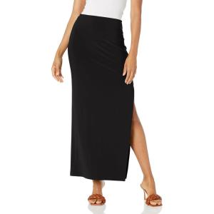 Norma Kamali Womens Side Slit Long Skirt(Black)