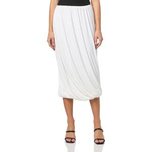 Norma Kamali Womens Twist Midcalf Skirt(Snow White)